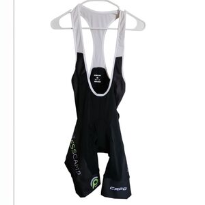 CAPO Cycling Bib Shorts Black White Green Padded Made in Italy Men's Size M NWT